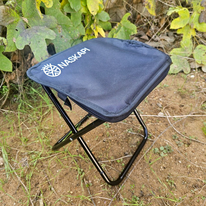 나스카피 캠핑 등산 낚시 백패킹 경량 접이식 휴대용 파우치 미니의자, 블랙, 1개
