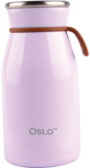 OSLO 牛奶罐造型雙層不鏽鋼保溫瓶 350ml, 紫色, 1個