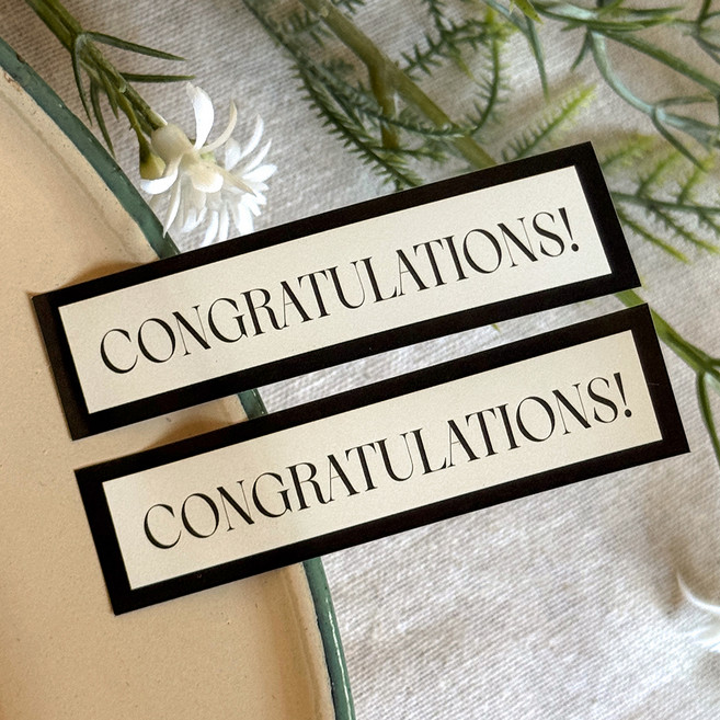 핸즈픽 클래시 축하 띠 스티커 2p, 블랙, 20개