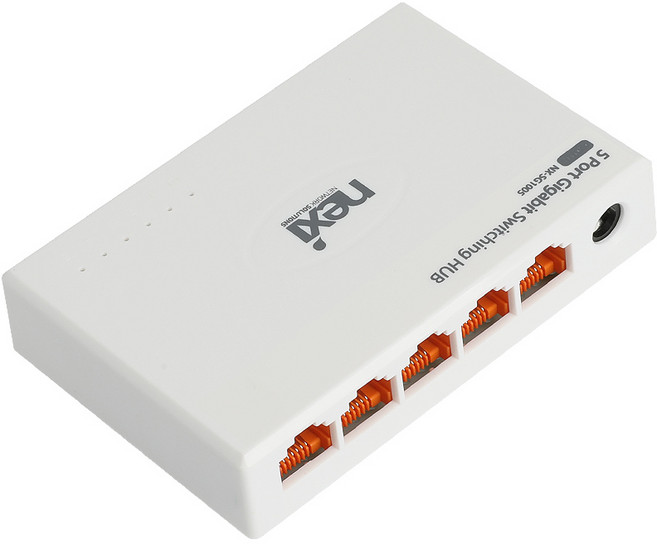 넥시 5포트 기가비트 스위칭 허브 100Mbps, NX-SG1005, 1개