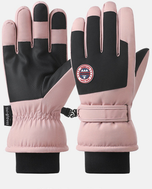 엘쏘 방수 방한 스마트폰 터치 스키장갑 양쪽세트 A-916, M × A-916핑크 × 1개, 1개