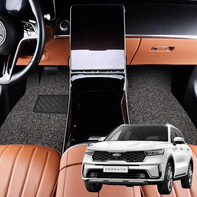 지엠지모터스 프리미엄 확장형 자동차 코일 매트 세트, 프리미엄 그레이, 신형쏘렌토 MQ4 하이브리드 2020년형