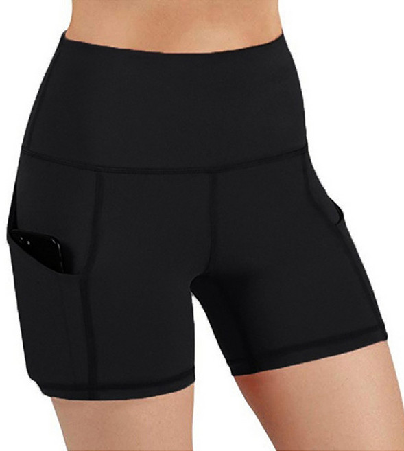 엘쏘 여성용 헬스 필라테스 요가 런닝 3부 레깅스 휴대폰 포켓 숏팬츠