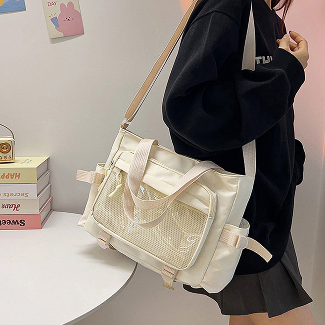 SORIDAL 女性Dashing休閒大型肩背斜揹包, 白色