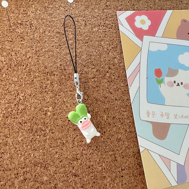 도림 웃긴 야채 미니 자동차 키링, 1개, 파