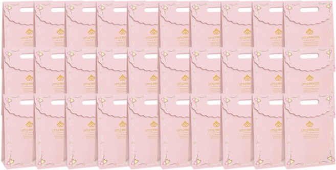 마켓감성 선물포장 프린세스 종이가방 30p, 핑크, 1개