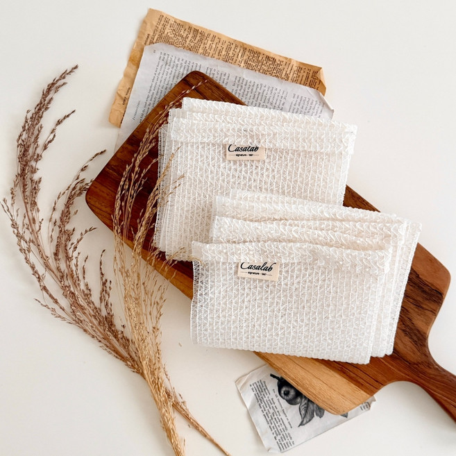 까사랩 레스트 한지 샤워타월, 화이트, 2개입, 1개