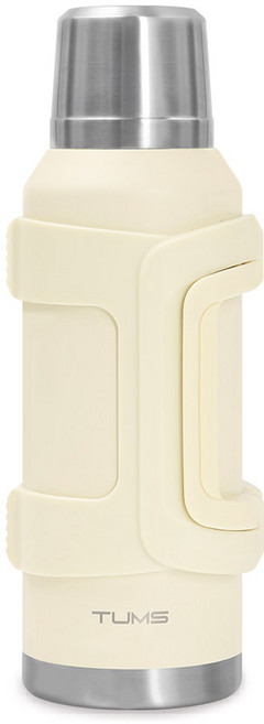 텀스 디노 대용량 보온 보냉병, 아이보리, 1.3L, 1개