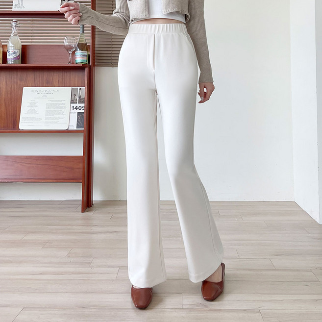 Planday 女款 長/短/中長版 Q彈麻糬感鬆緊腰 3種長度靴型西裝褲