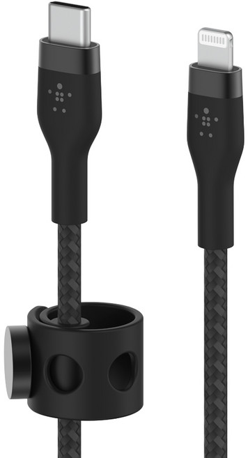 벨킨 프로 플렉스 USB-C to 라이트닝 아이폰 고속 충전 케이블 CAA011bt1M, 1m, 1개, 블랙