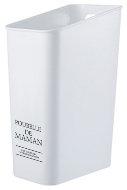 달팽이리빙 푸벨드마망 오픈 휴지통 15L, 화이트