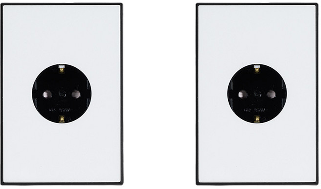 틸인스 콘센트 1구 블랙 앤 화이트, 2개