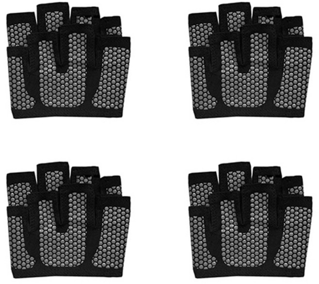 블럭마트 논슬립 피트니스 하프핑거 스포츠장갑 양손 2세트, 랜덤발송