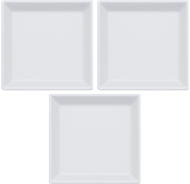 식스파머스 튼튼한 정사각형 화분 받침, 백색, 3개