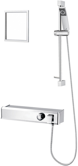 두진 바스 다인 아이언 선반형 샤워수전 슬라이드바 면도경 세트 크롬 DB911SET, 1세트