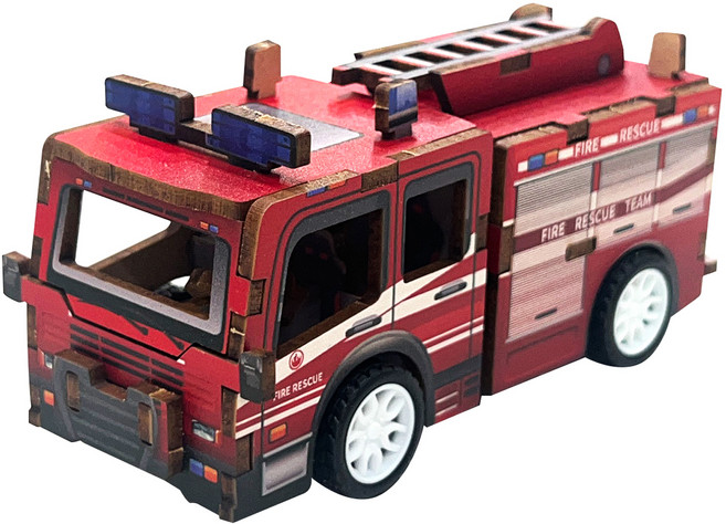 TUCAN 3D 迷你消防車拼圖, 29片, 1個, 消防車
