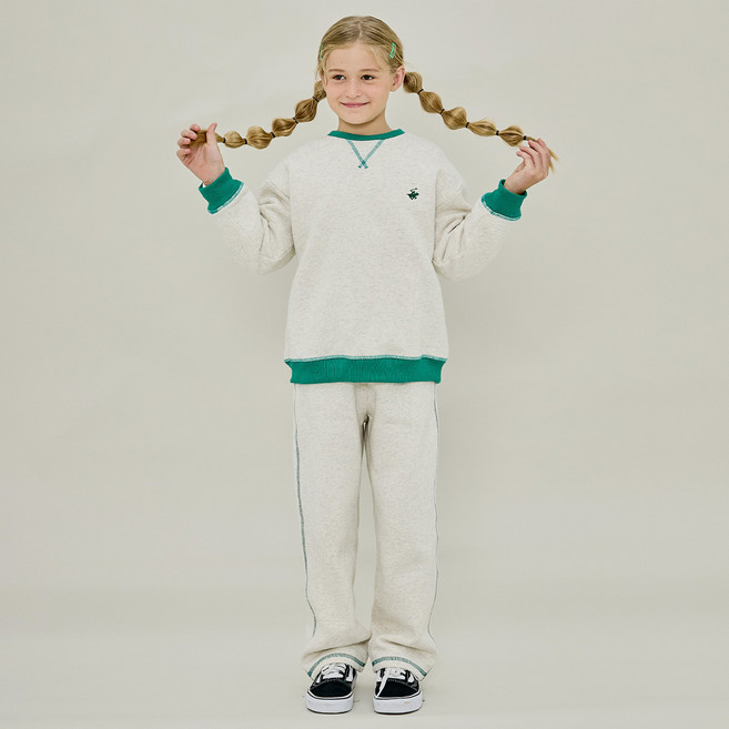 비버리힐스폴로클럽 아동용 리브 기모 상하복 세트