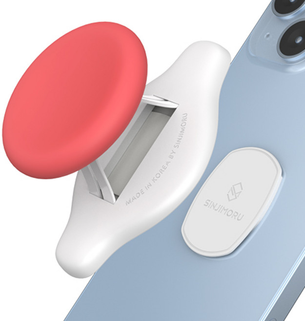 신지모루 마운트 탈부착 실리콘 미니 휴대폰톡, 라즈베리, 1개