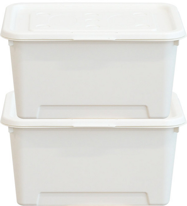 보노하우스 탑백 리빙박스, 화이트, 2개