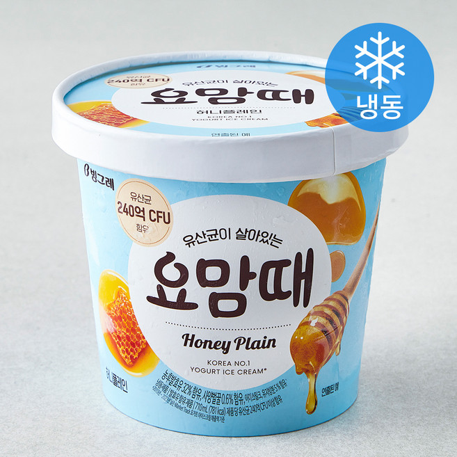 빙그레 요맘때 허니플레인 아이스크림 (냉동), 710ml, 1개입, 1개