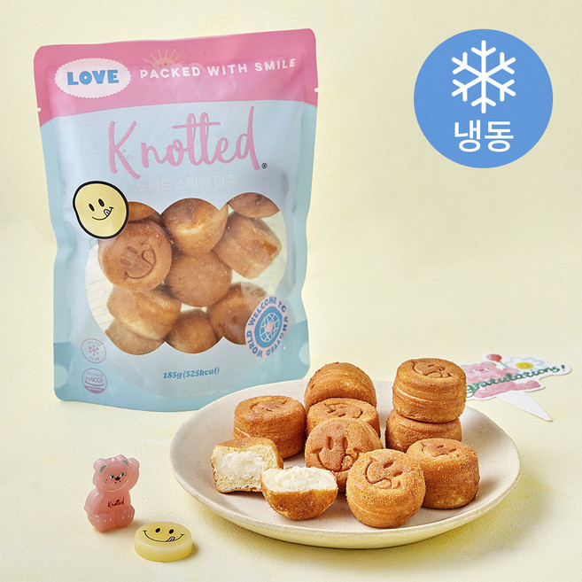 노티드 스마일 만쥬 (냉동), 185g, 1개, 1개입