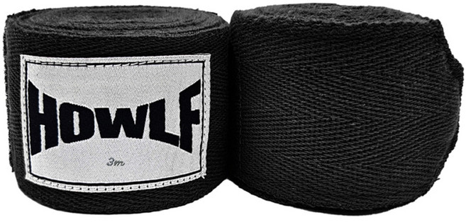 하울프 비신축 복싱 핸드랩, 블랙, 2개