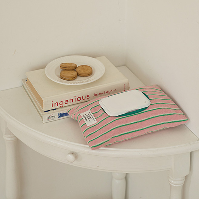 데코뷰 테리 물티슈 파우치, 핑크