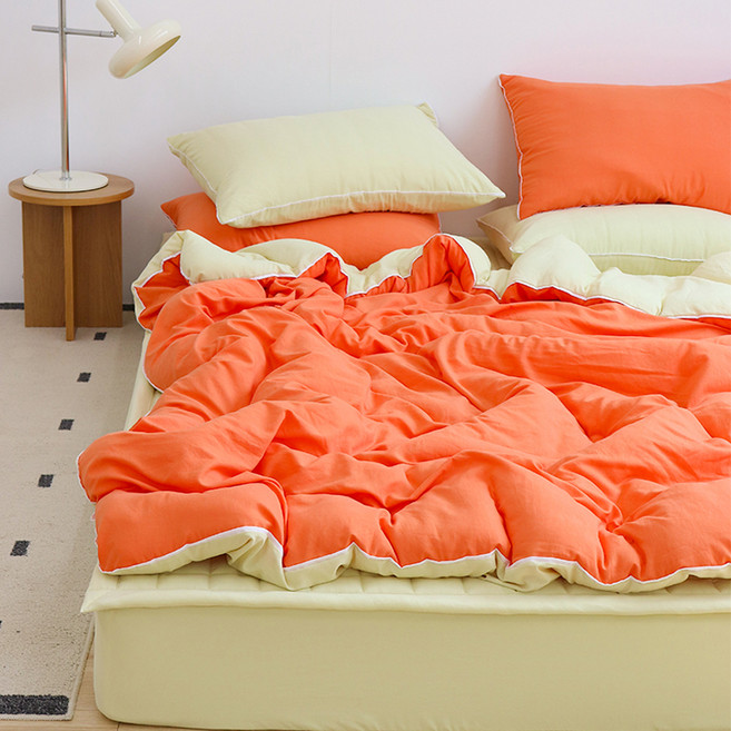 이불넷 보들보들 슈크림 워싱 차렵이불 세트