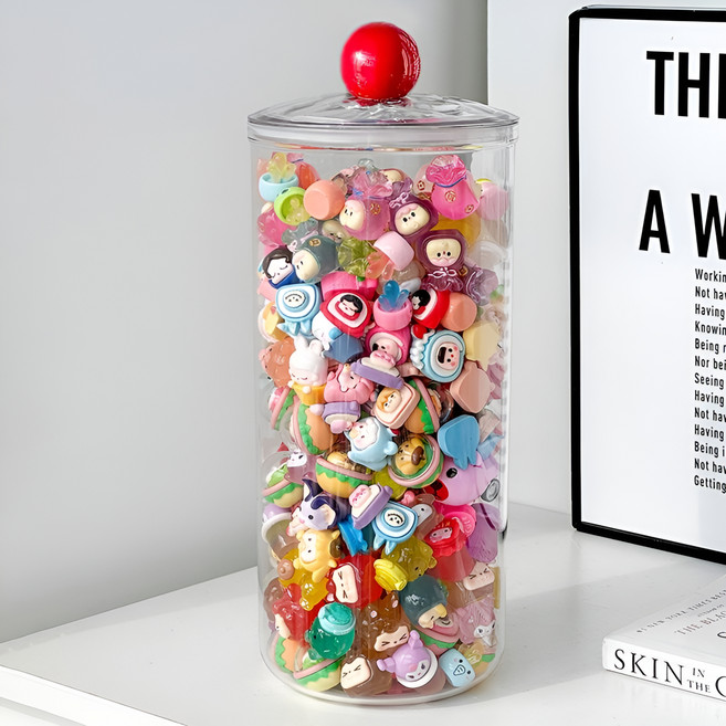 주앤지 다용도 원통형 소품 악세사리보관함 2.6L, 컬러볼, 1개