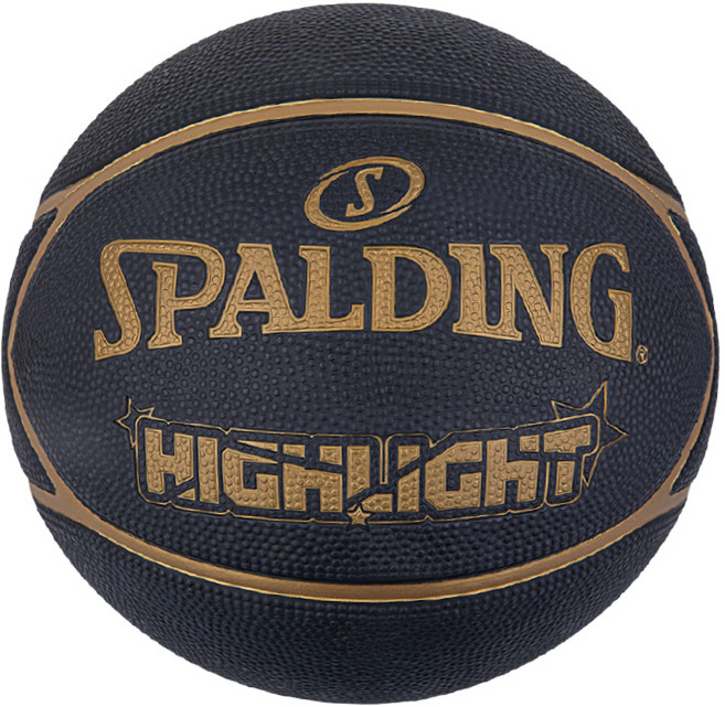 스팔딩 하이라이트 농구공 블랙 골드 84-355Z, 1개