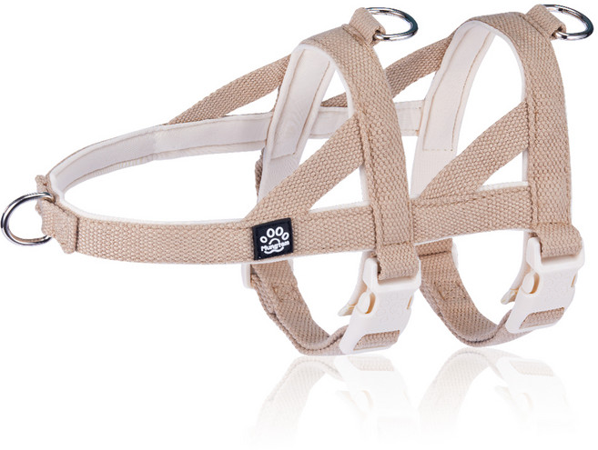 멍템 강아지 탈출방지 하네스, 파스텔 베이지, 1개