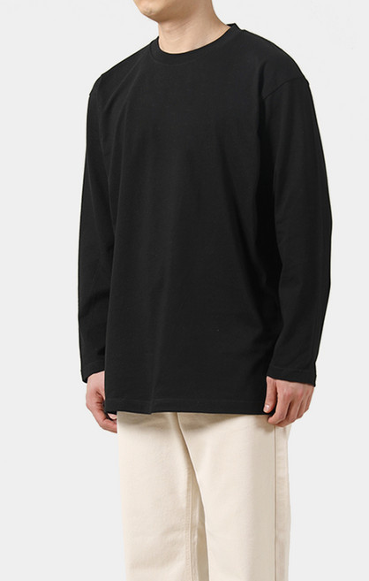 람블라 남녀공용 17수 긴팔 무지 티셔츠
