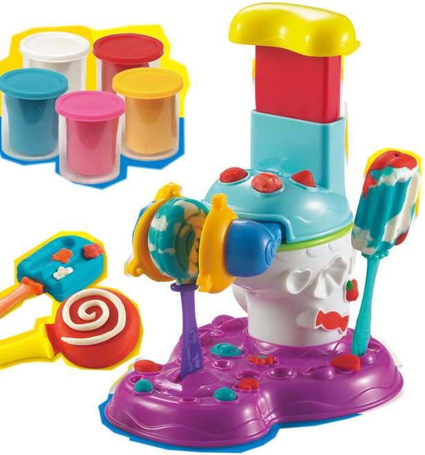 캔티 아이스크림 점토놀이 도우 유아용 칼라클레이 세트 yiqis6858b, 혼합색상, 1개