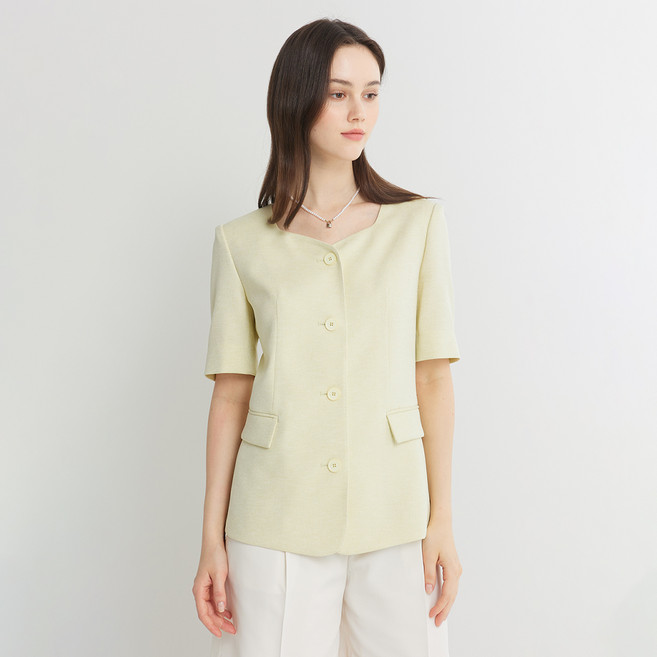 나이스클랍 여성용 스퀘어 넥 자켓