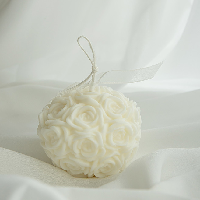 제이블룸 라에아 로즈 볼 오브제 캔들, 320g, 1개, 제주 포레스트