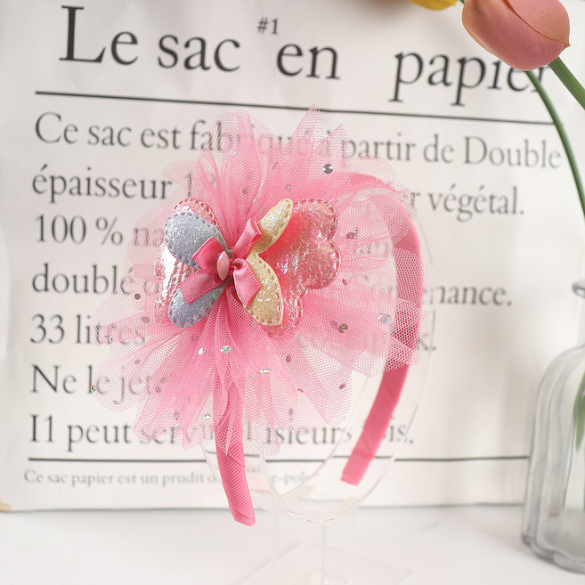 캉캉 블룸 나비 파스텔 리본 샤 머리띠