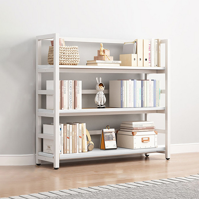 가구느낌 리버 책장, 화이트화이트, 3단