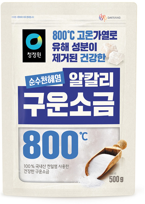 청정원 순수천혜염 알칼리 구운소금, 500g, 1개