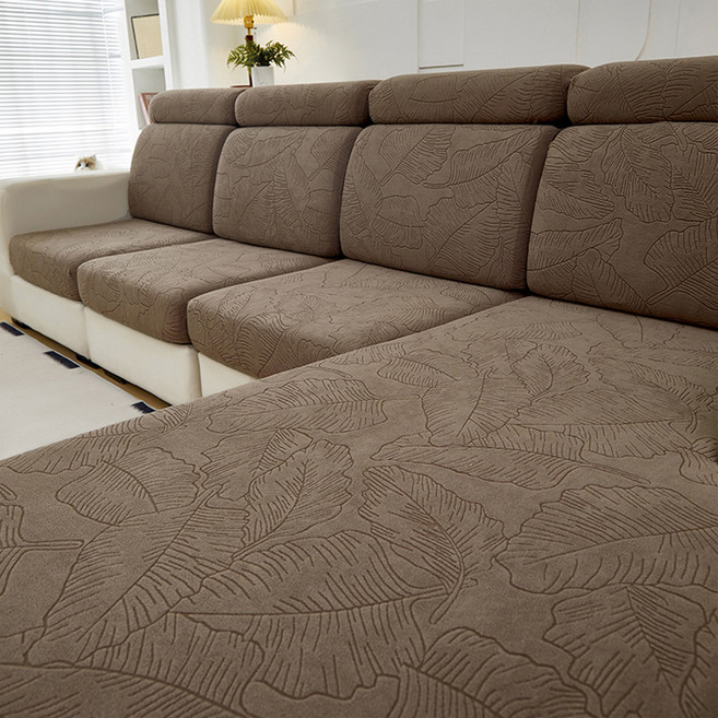 데이소이 단색 나뭇잎 소파커버, 01 브라운, 1개