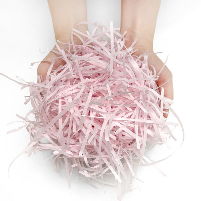 리드홈 안전한 선물 포장용 파쇄 완충재 종이 스타핑 300g, 라이트핑크, 1개