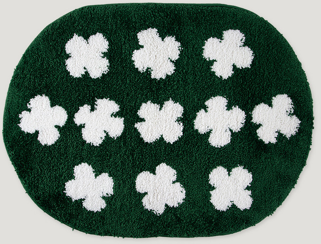 소소모소 도톰한 자가드 발매트, 클로버