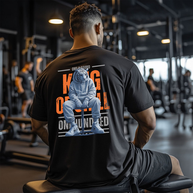 원헌드레드퍼센트 GOODD b알파 타이거 오버핏 반팔티