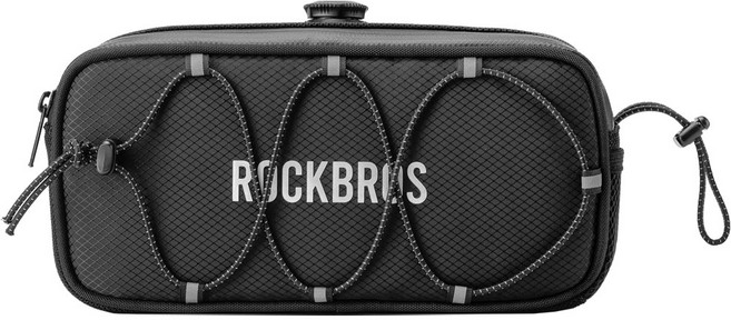 락브로스 로드투스카이 다이얼방식 생활방수 자전거 핸들가방 TL001, 블랙, 1개