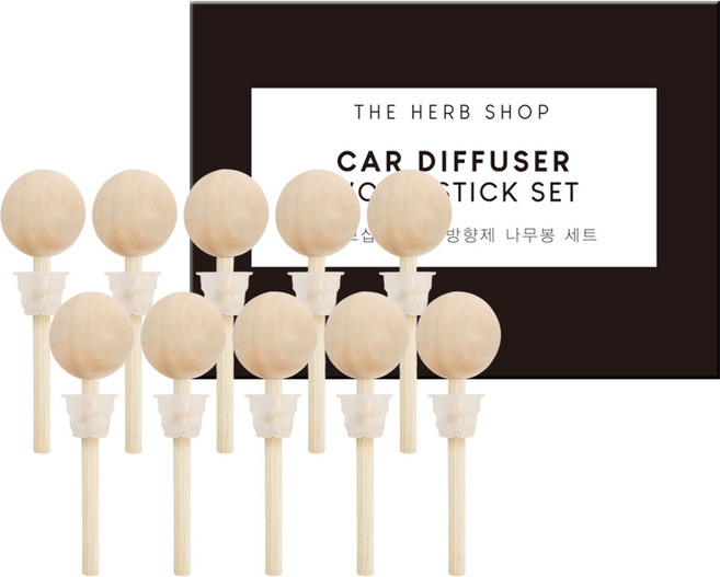더허브샵 자동차 나무봉 디퓨저스틱, 혼합색상, 10개, 10개