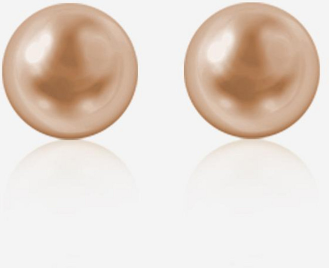 ENCLAIR 女款天然水晶珍珠耳環 8mm