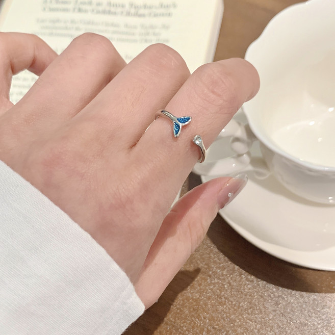 스타일플래닛 여성용 웨일테일 고래 행운 반지