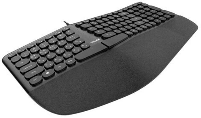 아이플렉스 인체공학 유선키보드, 블랙, ERK3000