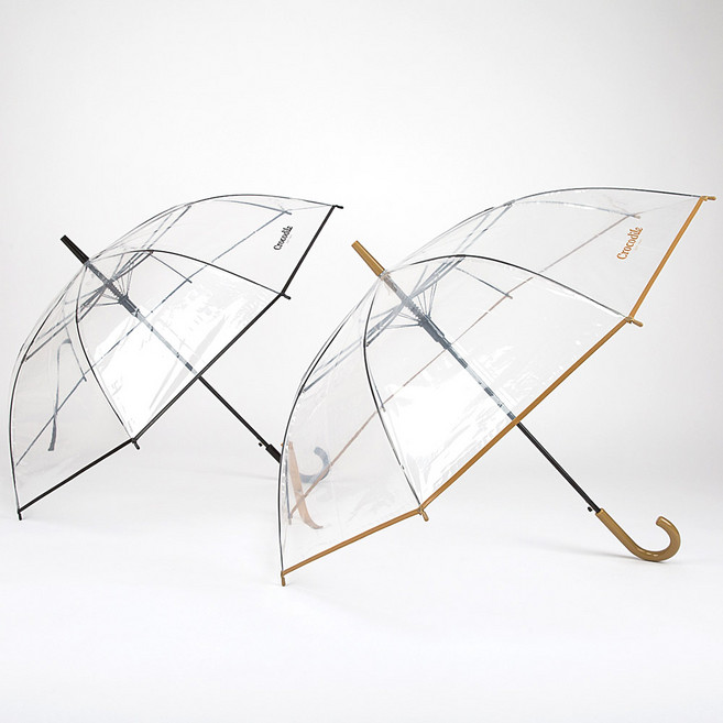 크로커다일 안전 튼튼한 우산 투명 장우산 2종 + 스티커 세트