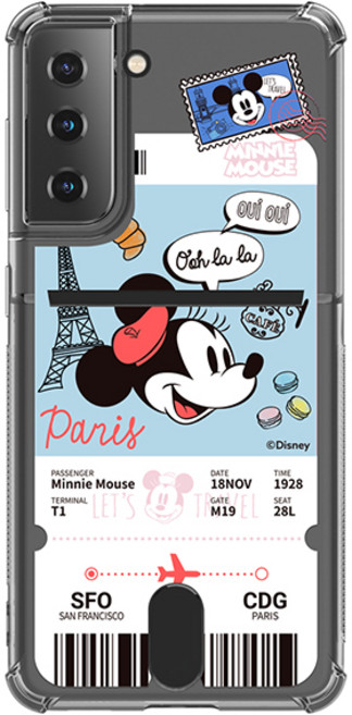 디즈니 시티 트래블 투명방탄 카드 휴대폰 케이스