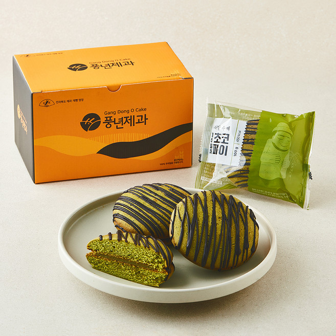 풍년제과 우리쌀 수제 제주 말차 초코파이 5개입, 500g, 1개